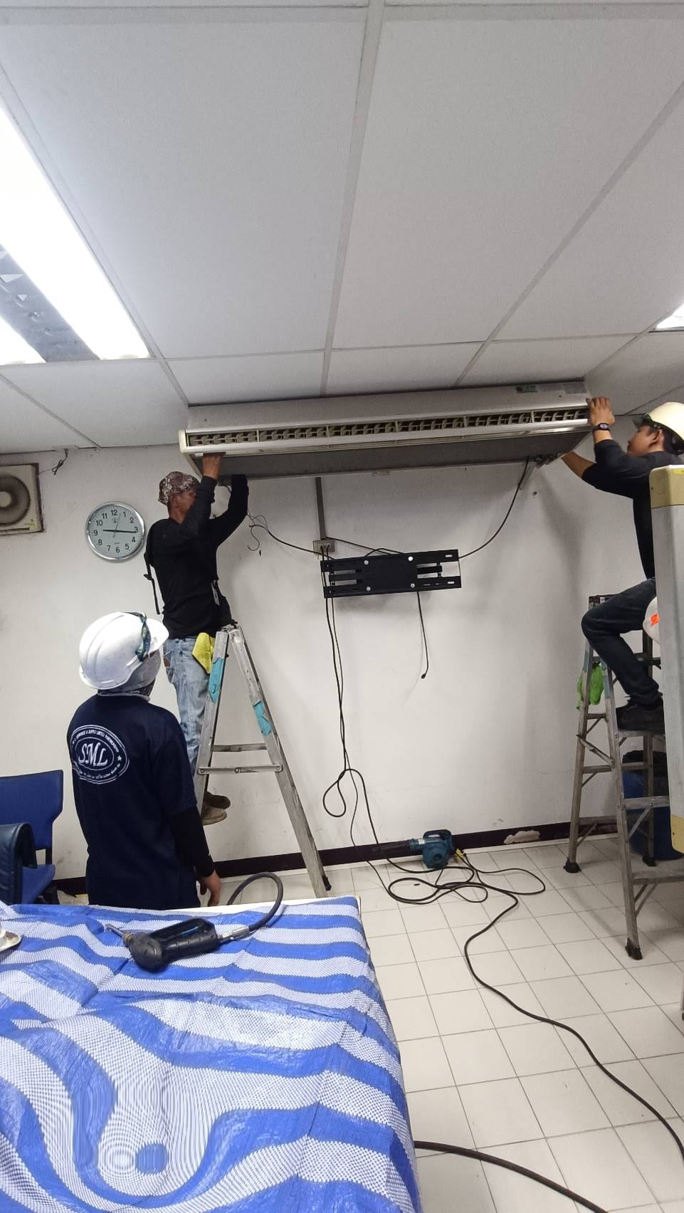 ตัวอย่างงานบริการแอร์ของ SML Service ในอำเภอบางปะอิน