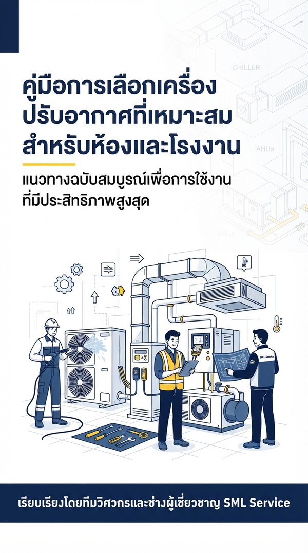 คู่มือเลือกแอร์ให้เหมาะกับห้อง/โรงงาน